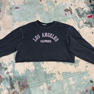 Garage Los Angeles Gray Cropped Sweater